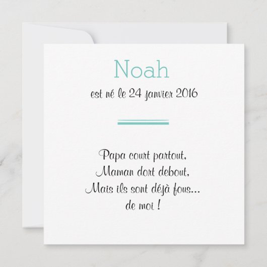 Stamboom ⎮ geboorteplaats aankondiging (Achterkant)