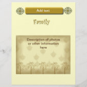 Stamboom Genealogie folder of plakboek sjabloon (Achterkant)