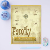 Stamboom Genealogie folder of plakboek sjabloon (Enkel)