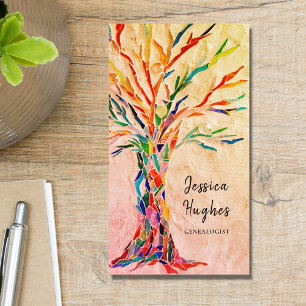 Stamboom-genealoog Beige Visitekaartje