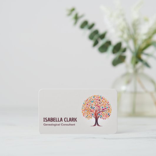 stamboom-genealoog visitekaartje (Staand voorkant)