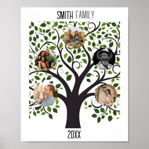 Stamboom met foto's - familie poster