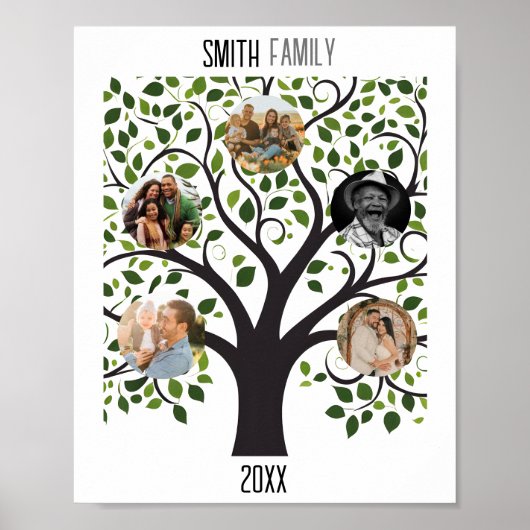 Stamboom met foto's -  familie poster (Voorkant)