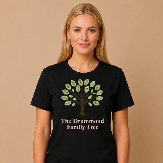 Stamboom met geboortejaren t-shirt