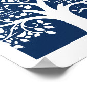 Stamboom met namen en datum poster (Hoek)