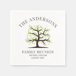 Stamboom van familiebijeenkomst op maat gemaakt pa servet