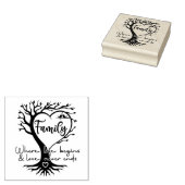 Stamboom waar het leven begint en de liefde nooit  rubberstempel (Gestempeld)