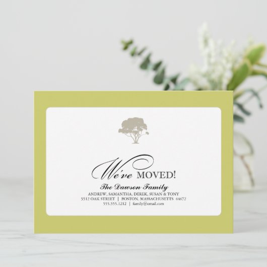 stamboom {wij hebben bewogen} aankondiging (Staand voorkant)