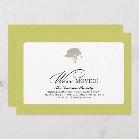 stamboom {wij hebben bewogen} aankondiging (Voorkant / Achterkant)