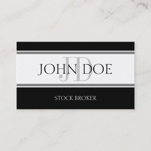 Stambroker Stripe W/W Visitekaartje (Voorkant)