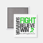 Stamceltransplantatie overlevende vecht geloof win magneet (Voorkant / Achterkant)