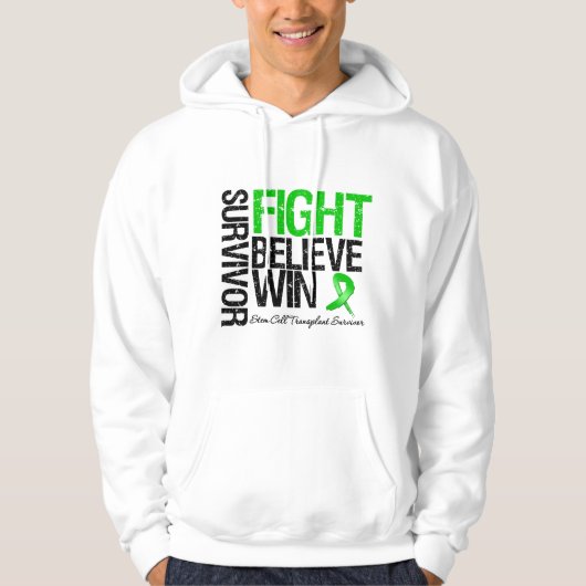 Stamceltransplantatie Survivor Fight Geloof Win Hoodie (Voorkant)