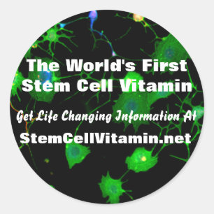 Stamcelvitamine-Stickers Ronde Sticker