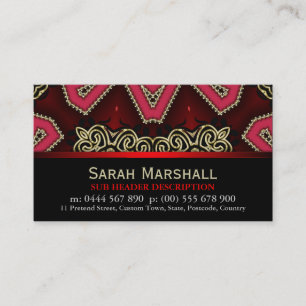 Stamdecoratie Rood+Zwart met Logo Visitekaartje