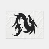 Stamdraak Silhouet Fleece Deken (Voorkant (Horizontaal))