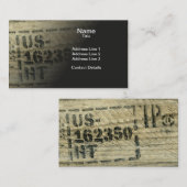 Stamed Old Pallet Board Grunge Shabby Chic Visitekaartje (Voorkant / Achterkant)