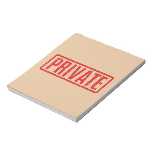 Stamed Private Notepad Notitieblok (Linkerzijde)