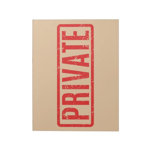 Stamed Private Notepad Notitieblok (Linkerzijde)