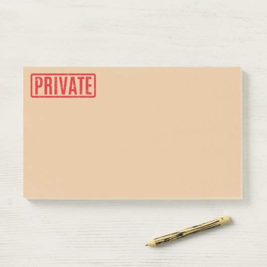 Stamed Private Post-it Notes (Op bureau)