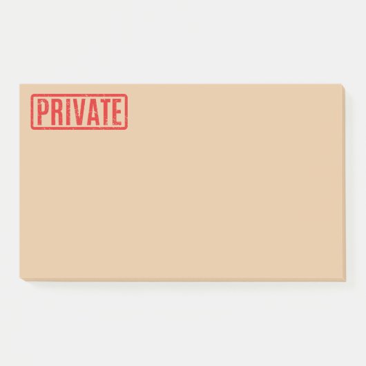 Stamed Private Post-it Notes (Voorkant)