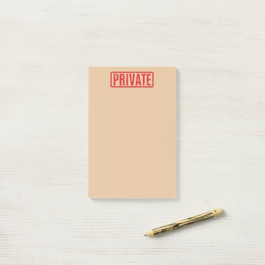 Stamed Private Post-it Notes (Op bureau)