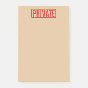 Stamed Private Post-it Notes
