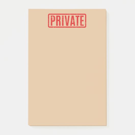 Stamed Private Post-it Notes (Voorkant)