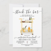 Stamel de Bar Cocktail bar cart Engagement Party Kaart (Voorkant)