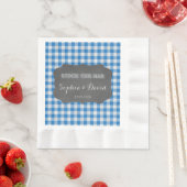 Stamel de Gingham Couples van het alkbord Servetten (Insitu)