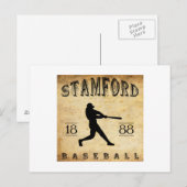 Stamford Connecticut Baseball Briefkaart (Voorkant / Achterkant)