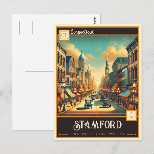 Stamford, Connecticut |  Briefkaart (Voorkant / Achterkant)