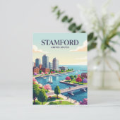 Stamford Connecticut Briefkaart (Staand voorkant)