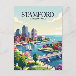 Stamford Connecticut Briefkaart