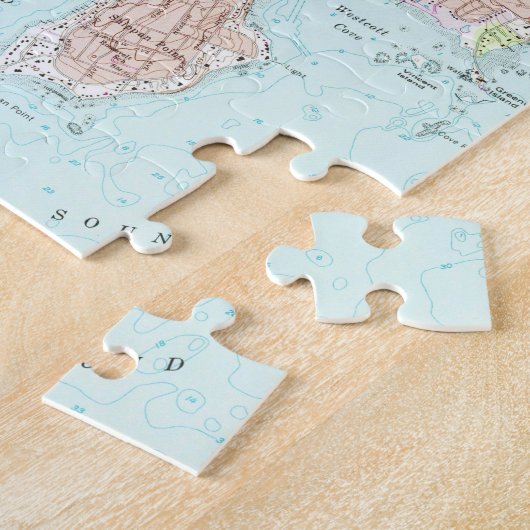 Stamford Connecticut Map (1987) Legpuzzel (Zijkant)