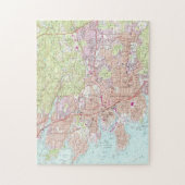Stamford Connecticut Map (1987) Legpuzzel (Verticaal)