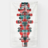 Stamford Connecticut Skyline Spandoek (Verticaal)