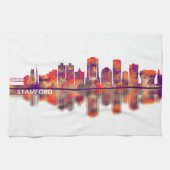 Stamford Connecticut Skyline Theedoek (Horizontaal)