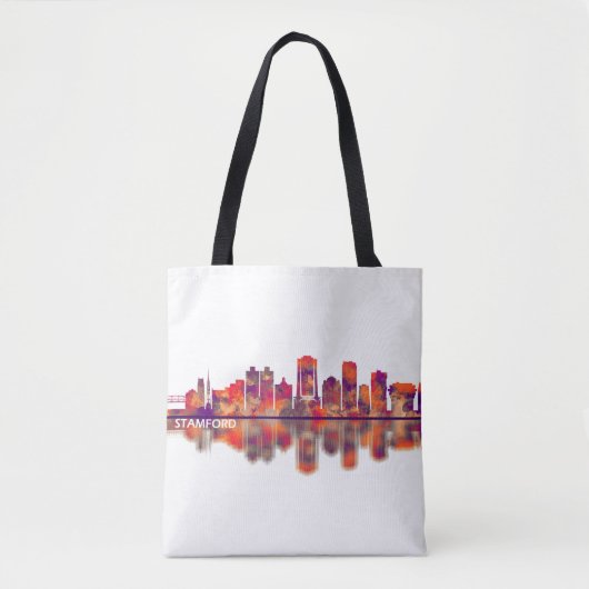 Stamford Connecticut Skyline Tote Bag (Voorkant)