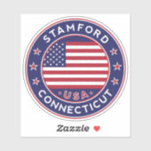 Stamford Connecticut, Stamford Sticker (Vel)