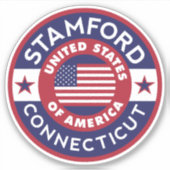 STAMFORD, Connecticut Sticker (Voorkant)