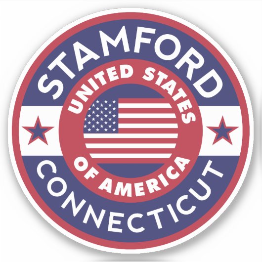 STAMFORD, Connecticut Sticker (Voorkant)