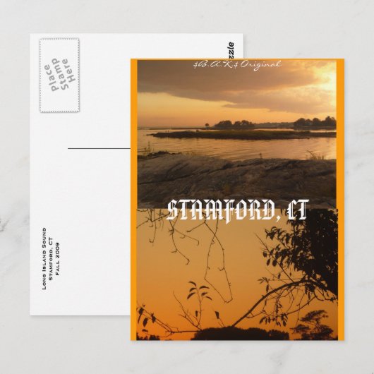 Stamford, CT Briefkaart (Voorkant / Achterkant)