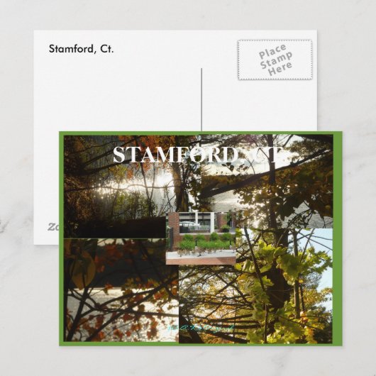 Stamford, Ct. Briefkaart (Voorkant / Achterkant)