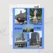 Stamford Ct Downtown Center Briefkaart (Voorkant / Achterkant)