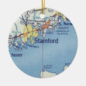 Stamford CT  kaart Keramisch Ornament (Voorkant)