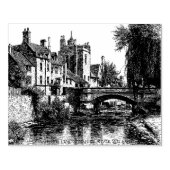 Stamford, Lincolnshire, River Welland Rubberstempel (Afrduk)