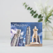 Stamford Raffles Landing Site and Statue Singapore Briefkaart (Staand voorkant)