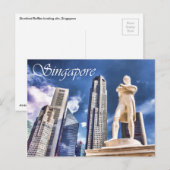Stamford Raffles Landing Site and Statue Singapore Briefkaart (Voorkant / Achterkant)