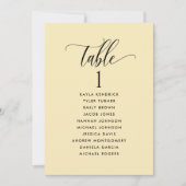 Stamgeel zetplankkaarten met gastnamen (Voorkant)