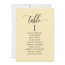 Stamgeel zetplankkaarten met gastnamen